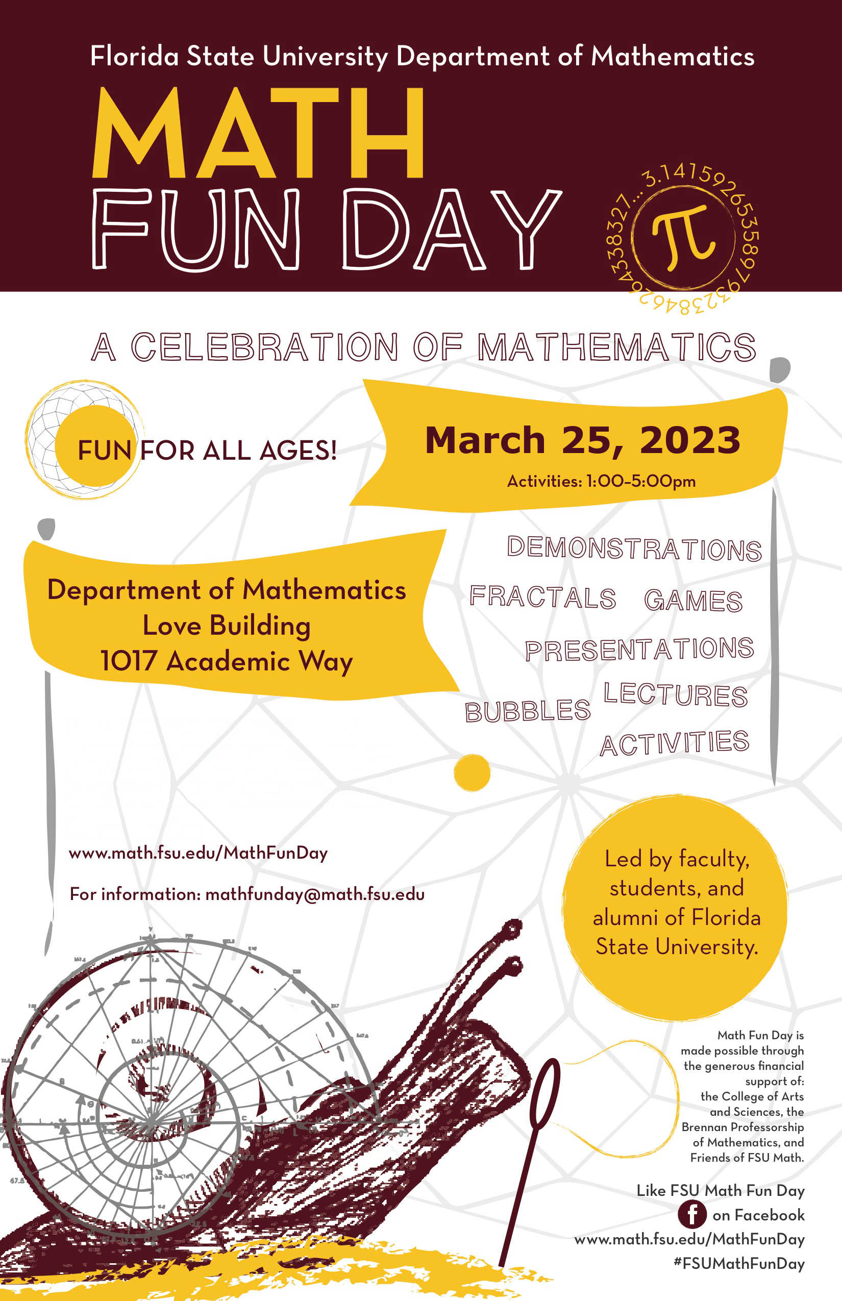 FSU Math Fun Day Poster Image