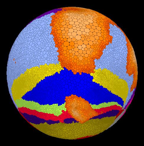 Spherical Map with 
Functional Regions